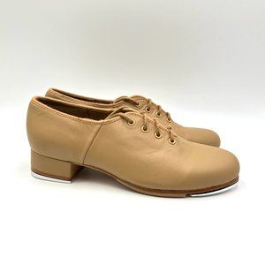 Bloch Womens Caramel Tan‎ Leather S0301L Jazz Tap Dance Shoes Size 5.5 New